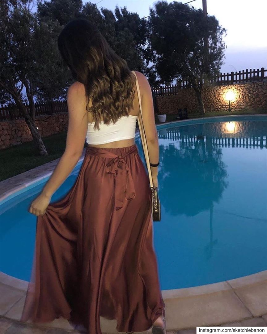 This trendy long skirt available in pink and brick colors @sketchlebanon ... (Mount Lebanon Governorate)