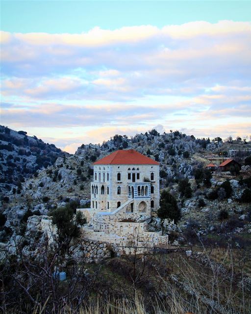 "Those beautiful houses are wild. They're built from broken rocks and... (Baatâra, Mont-Liban, Lebanon)