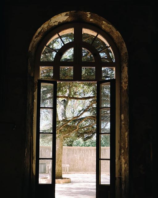 "Those who look outside, dream"..... doorsofinstagram  door  arches ... (Sawfar, Mont-Liban, Lebanon)