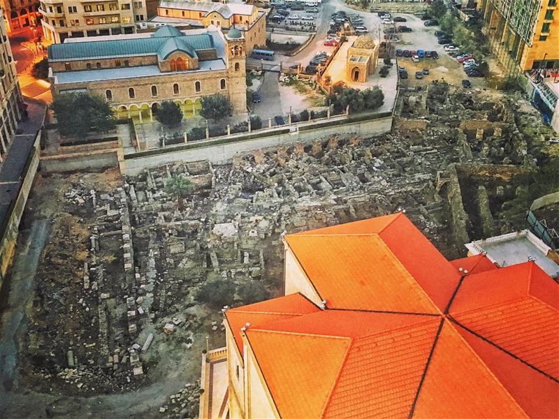 Three Cathedrals and Ruins  BeirutDT ... (Saint George Maronite Cathedral, Beirut)