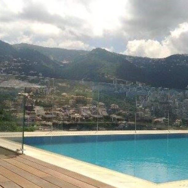  throwback  summer  2013  pool  with  an  amazing  view  on the mountains ...