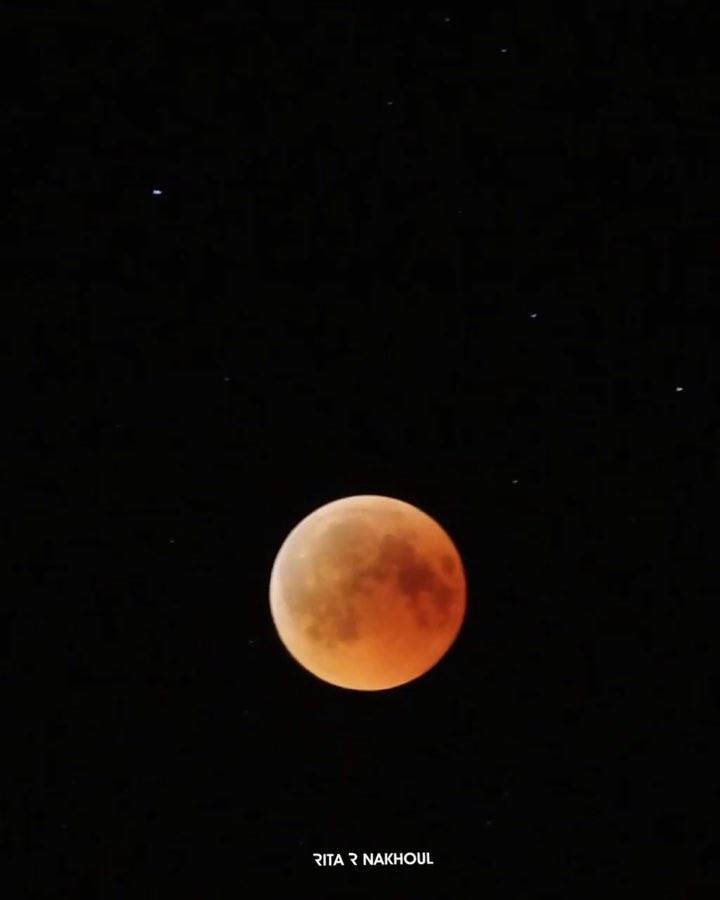Throwback the Longest Lunar Eclipse of the Century. bloodymoon  eclipse ... (El Haush, Béqaa, Lebanon)
