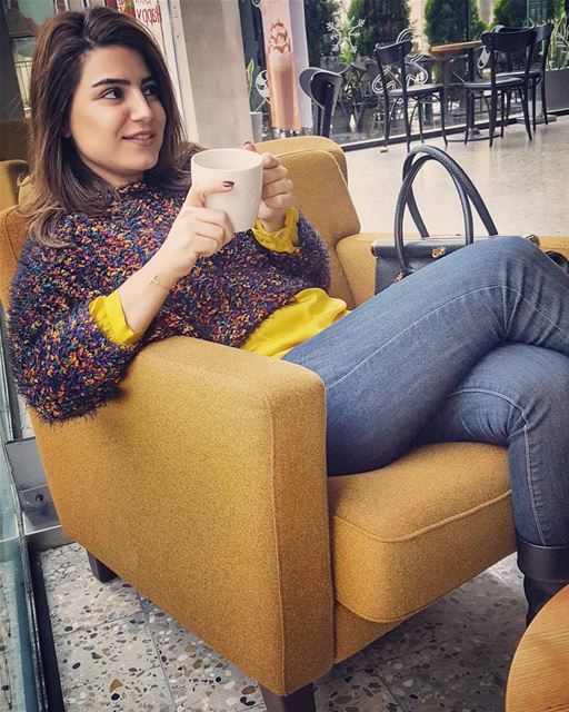 Today's Good Mood is sponsored by Coffee 🍵 woman  coffee  l4l  wine ... (zalka souk)