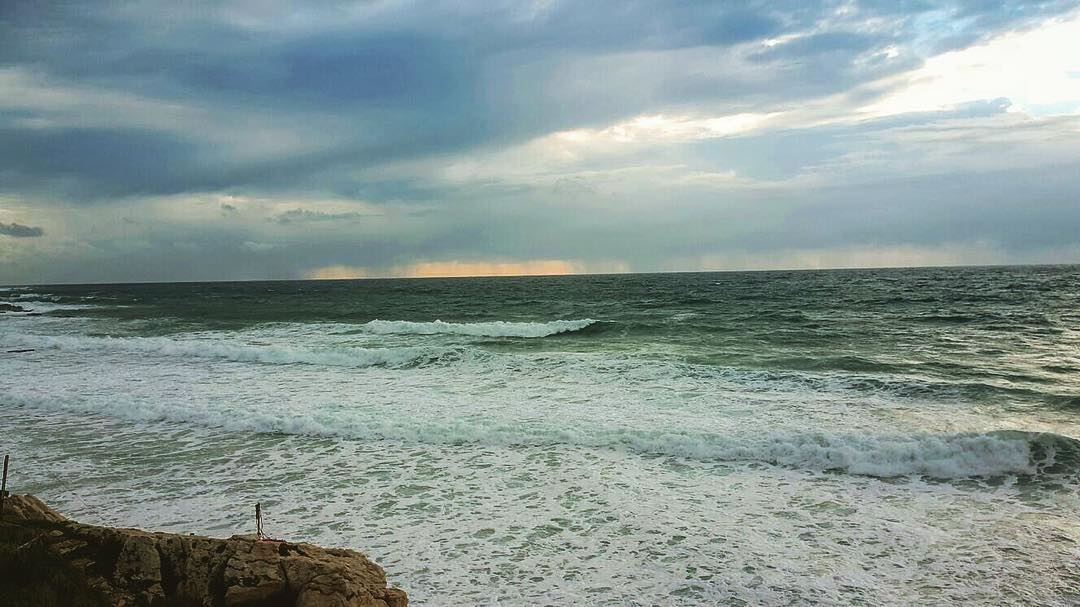 Today's storm 😮 lebanon  batroun  Beach  wind  windyday  winter  nature ... (Batroûn)