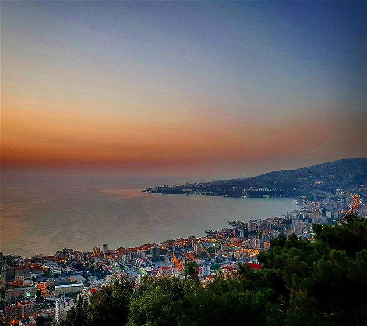 Today's sunset ---------------- lebanon  jounieh  harissa  beirut ... (Our Lady of Lebanon)