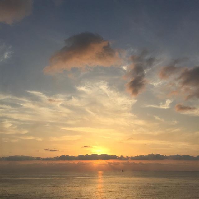 Today's sunset 😍  sunset  sea  beirut  love  lebanon  nofilter ... (Al Manara Beirut)