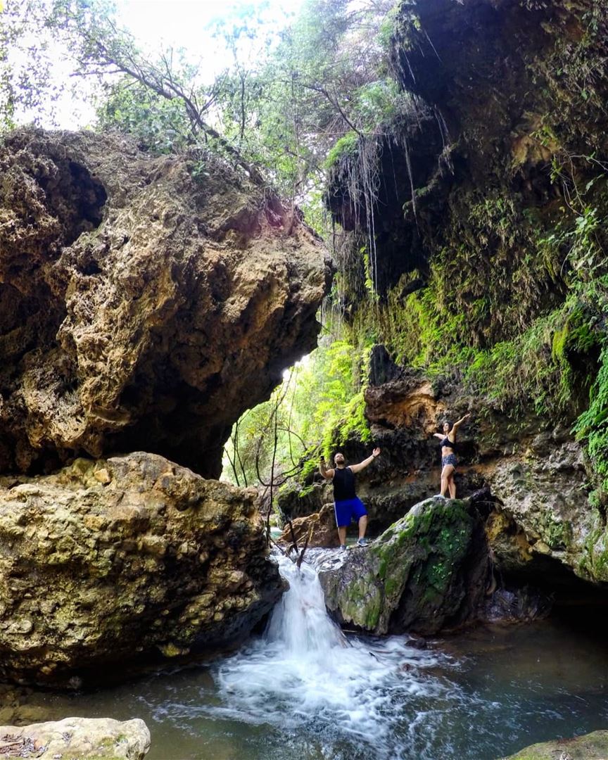 Together We Discover The World 💚 River  Waterfall  RiverCrossing ... (Akkar Bkarezla)