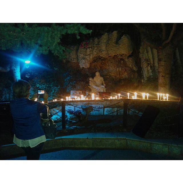 tonight prayer canddle peace (Our Lady of Lebanon)