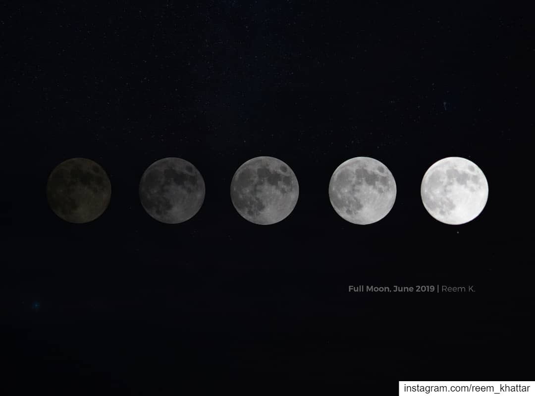 Tonight's captures 🌔 fullmoon  june  moon  night  photography  light ... (Bâter Ech Chouf, Mont-Liban, Lebanon)