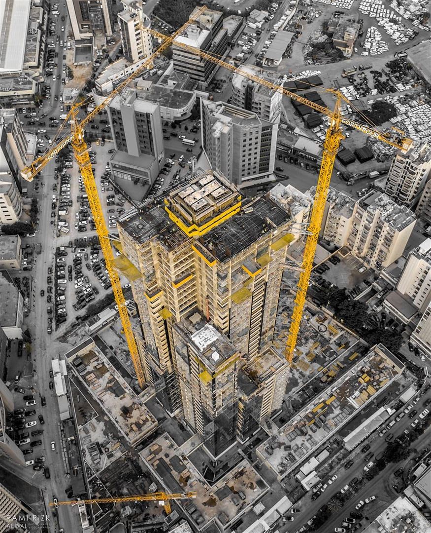 Tower Under Construction ⚠️🚧🛠️...  lebanon  dekweneh  dji  drones ... (FortyFour)