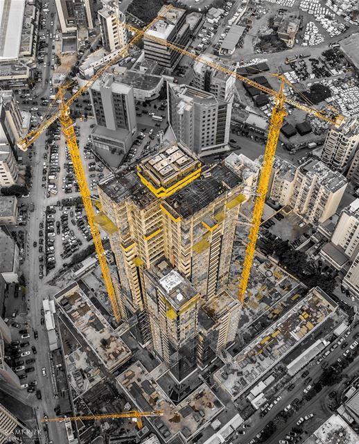 Tower Under Construction ⚠️🚧🛠️...  lebanon  dekweneh  dji  drones ... (FortyFour)