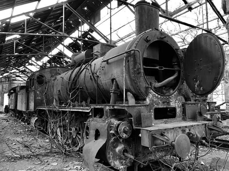  train  oldtrain  old  lebanon  tripoli  trainstation  blackandwhite ... (Tripoli, Lebanon)