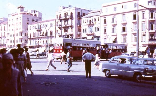 Tram on Martyrs Square  1959