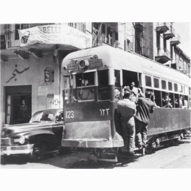 TramwayBeirut Bab Idriss In 1954 .