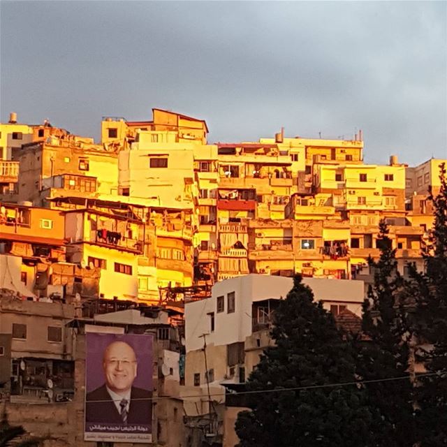 Tripoli at sunset, the city of past and present, light and shadows, on a...