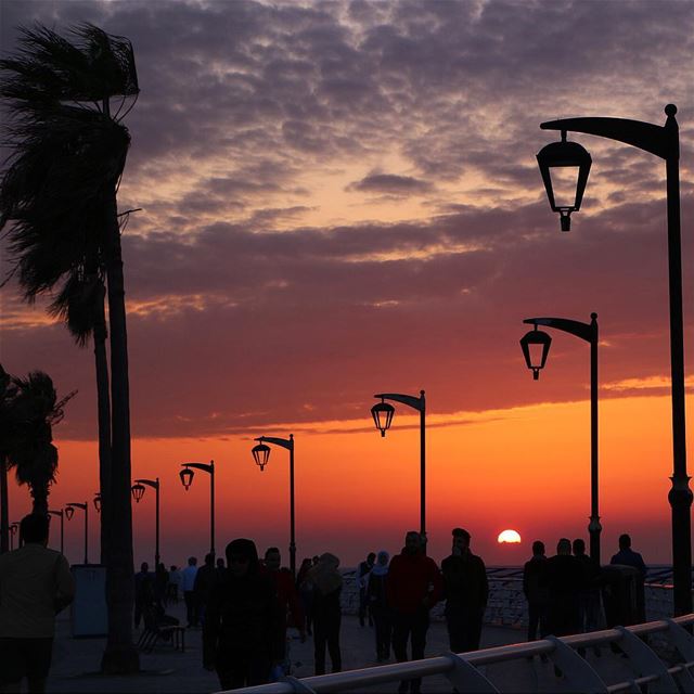 Turn your face to the sun and all of the shadows fall behind you. sunset... (Ain El Mreisse, Beyrouth, Lebanon)