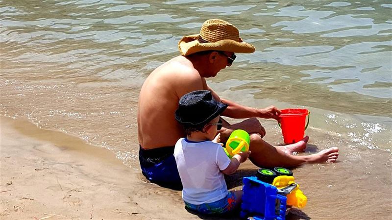 Two generations apart enjoying the beach.. livelovelebanon❤️ ...