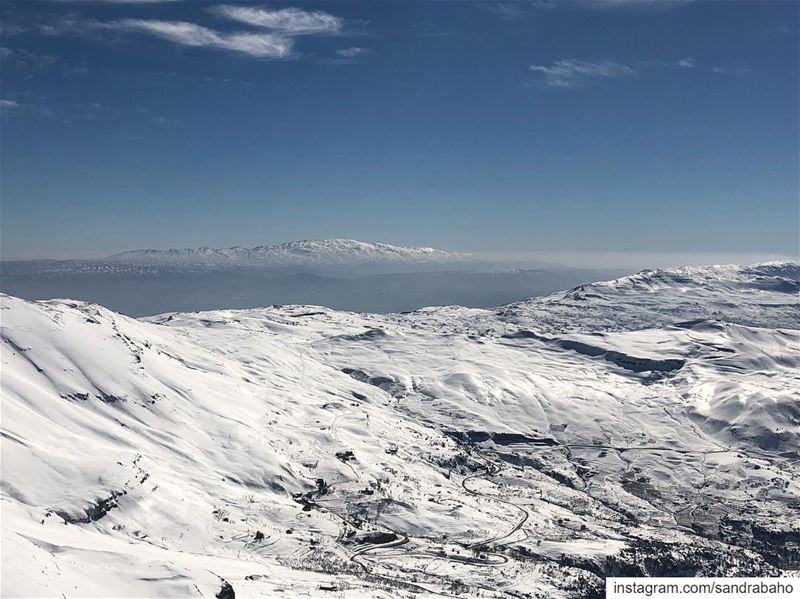 Two mountains competing 🏔🏔......... lebanon  lebanon_hdr ... (Faraya Mzaar Ski Resort)