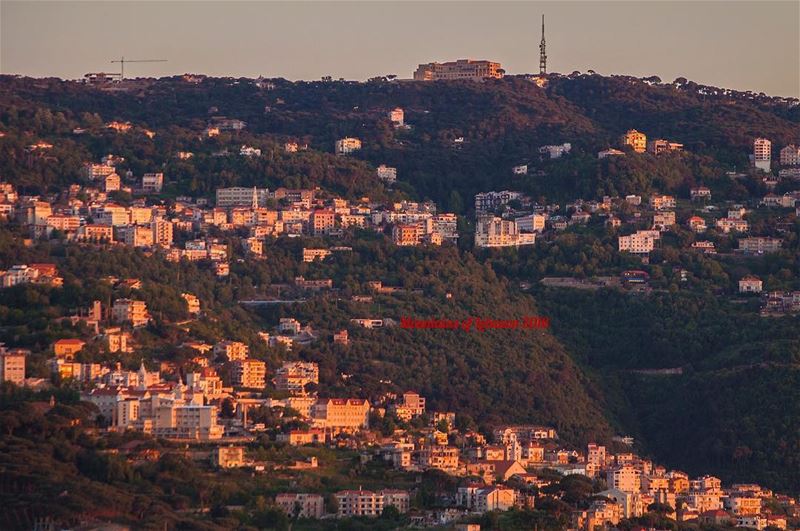 Typical mountain views with Beit Chabeb (lower part) Bikfaya (upper part)...