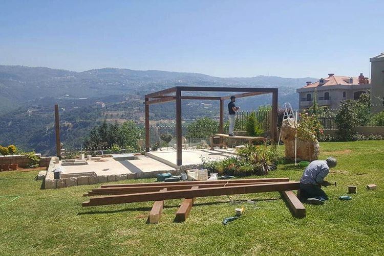 Under Construction! PergolaKitsLebanon. Pergola  Wood  Teak  TeakWood ... (Ballouneh, Mont-Liban, Lebanon)