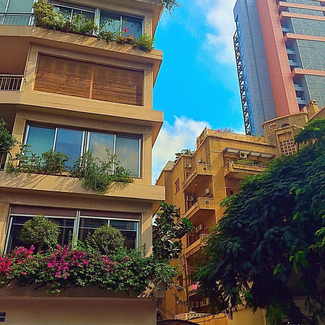 Under the sky of beirut, the old dances with the new...  buildings  city ... (Tabaris)