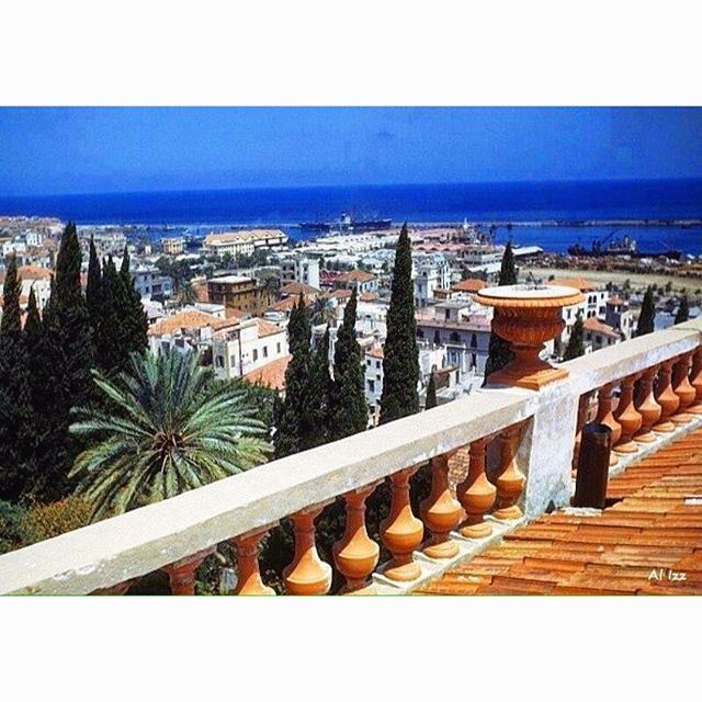 Unpublished Photo - Beirut on May 1948 , General View Of Beyrouth And The Harbor from a rooftop in Achrafieh .