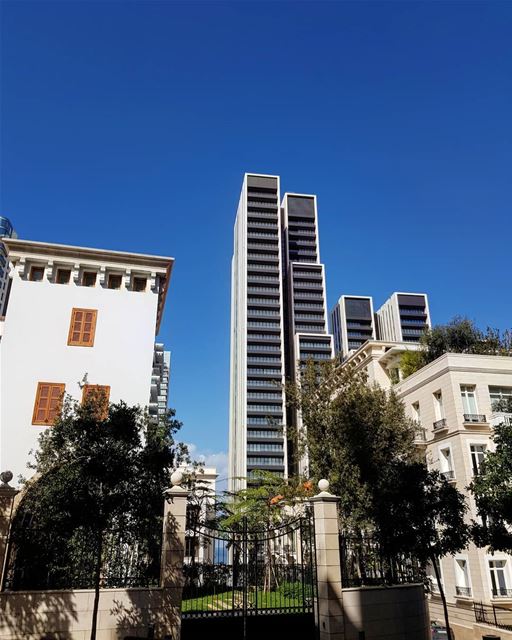 Urban jungle🌳🌐.. livelovearchitecture architecture modern window... (Beirut, Lebanon)