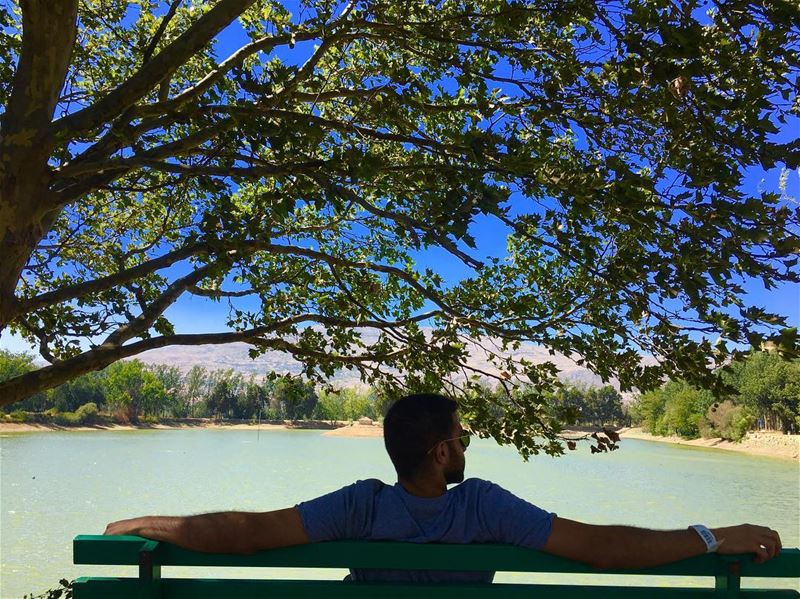 🇱🇧🌲🌿🍃🌲🌿🍃🇱🇧 vacation trip lake river nature naturephotography... (Deïr Taanâyel, Béqaa, Lebanon)