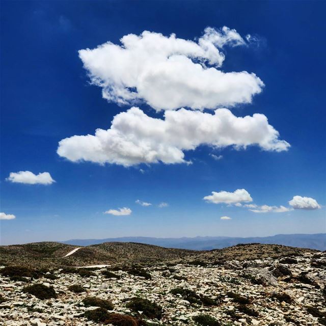 Vanilla Sky ⛅💙 morning  clouds  hike  cloudporn  heights  hills  stones ...