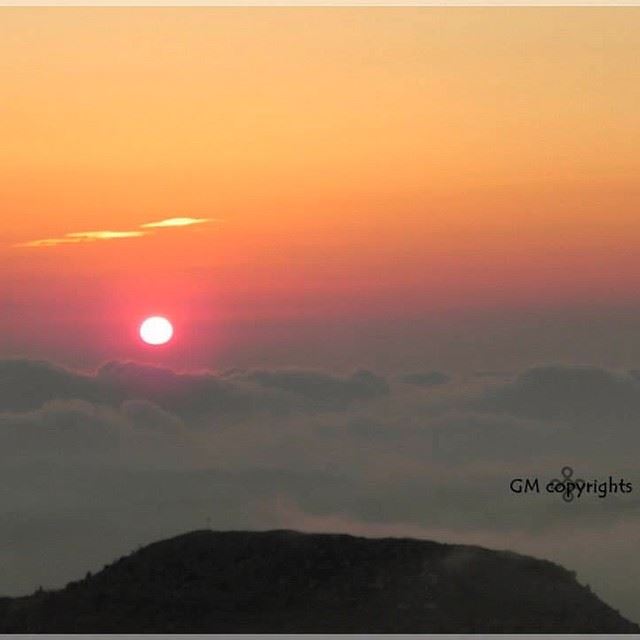 View at sunset over Faraya.  photography  sunset  golden  lights  colors ...