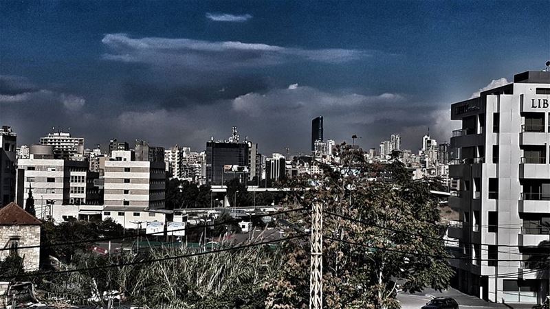 🇱🇧 View of Achrafieh sky line  from hazmieh uglybeirut  achrafieh ... (Hazmie, Mont-Liban, Lebanon)