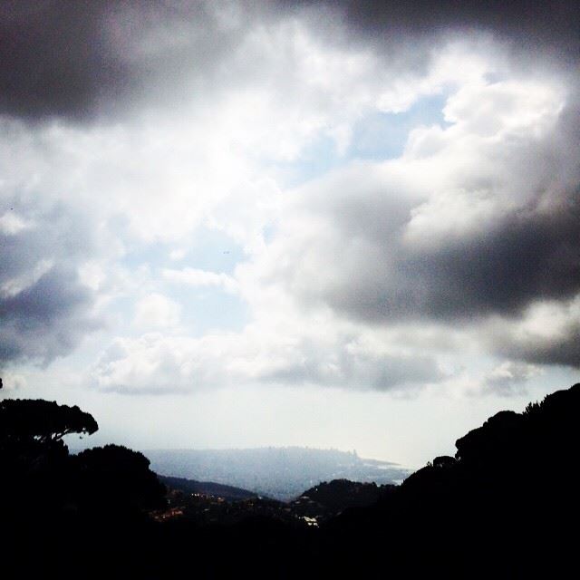  View of the  Mediterranean  sea, the  mountains of  mount  Lebanon and...