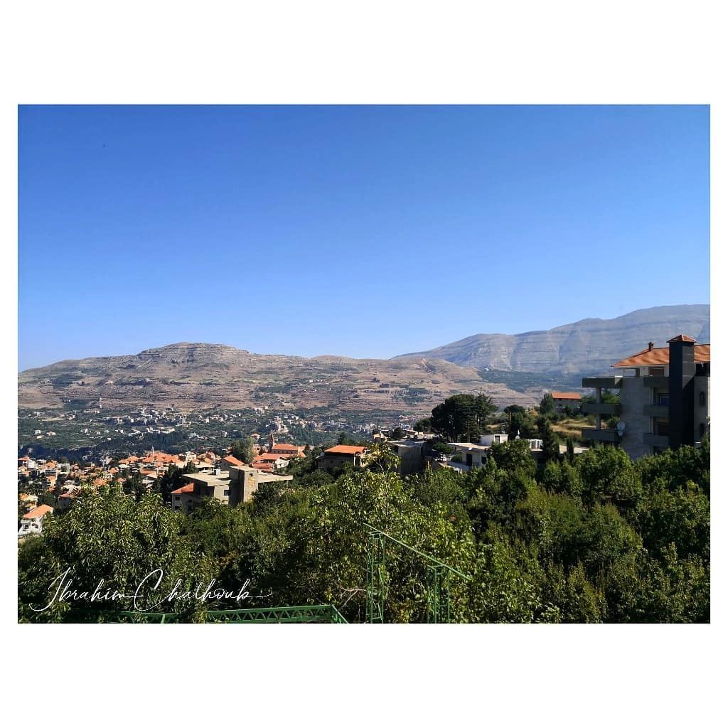 View the view -  ichalhoub in  Hasroun, a village in north  Lebanon...