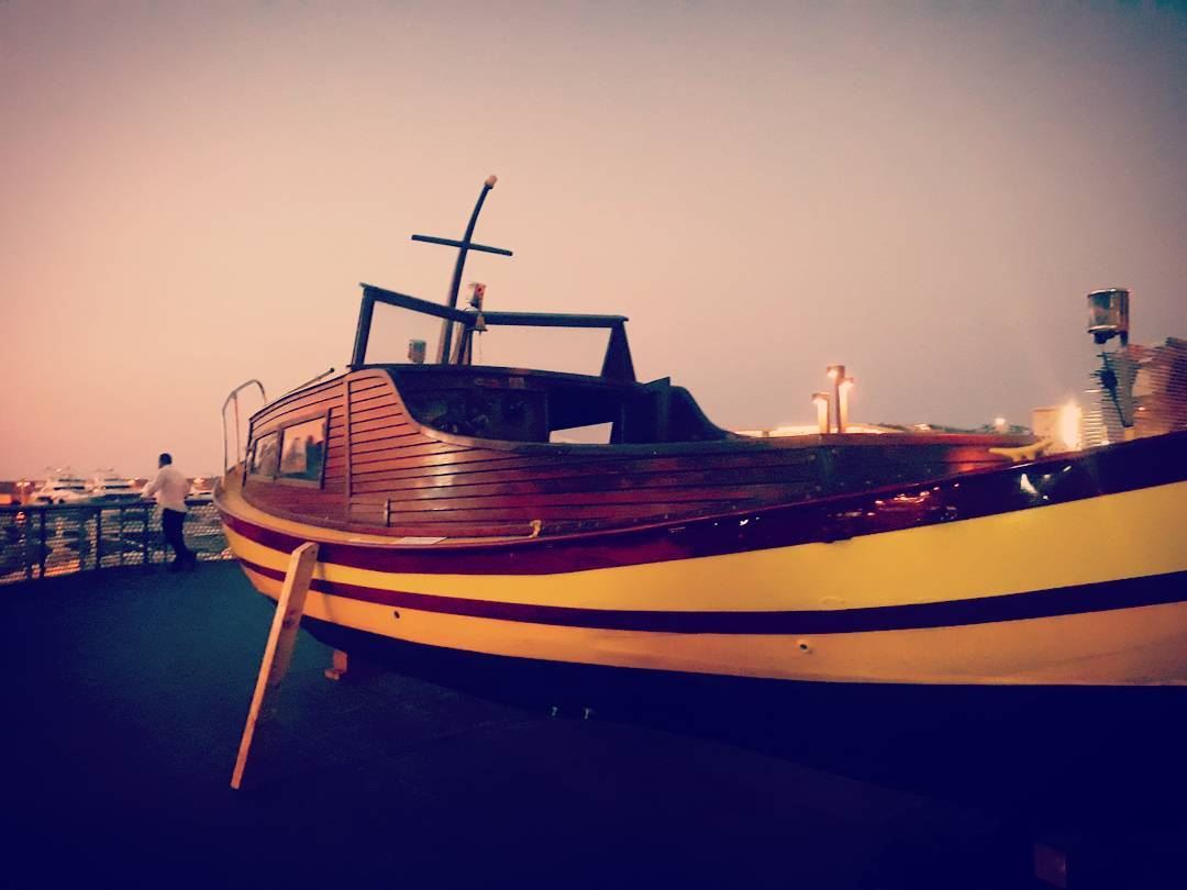  vintage from 1976 zaytounabay  beirut  boat  woodenboat  sunsetlovers ... (Zaitunay Bay)
