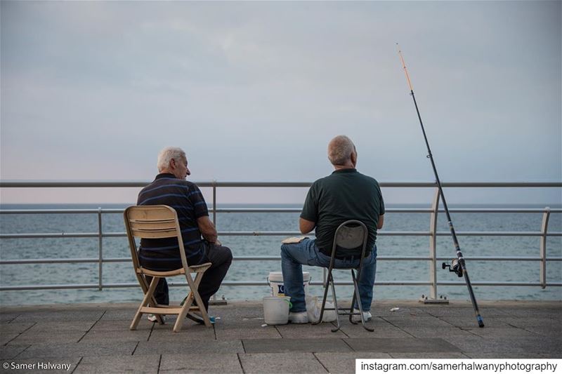 Wait for the catch!...shot in  beirut  lebanon  seaside  passion  fishing ...