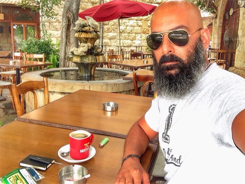 Waiting for a meeting!!☕️  me  nescafe  coffee  zouk  keserwan  lebanon ... (Layali el Mir)