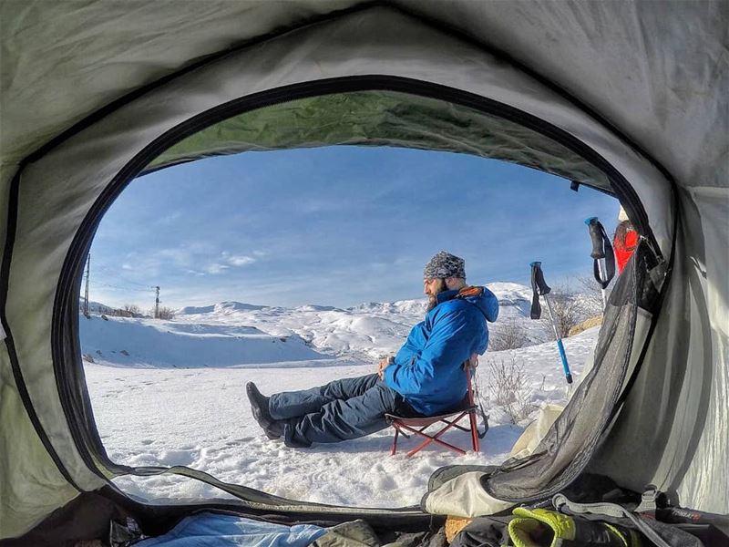 Waiting for my coffee☕....... moutainscape  extremehiking  moutains ... (Mount Sannine)