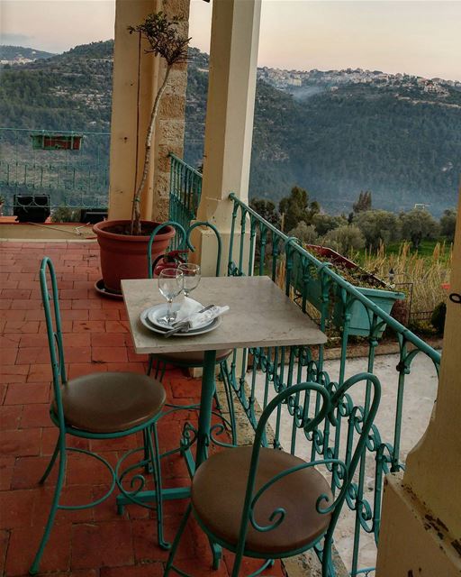 Waiting for the sunset.  sunset  tablefortwo  deir  lebanon ... (Deir al Oumara)