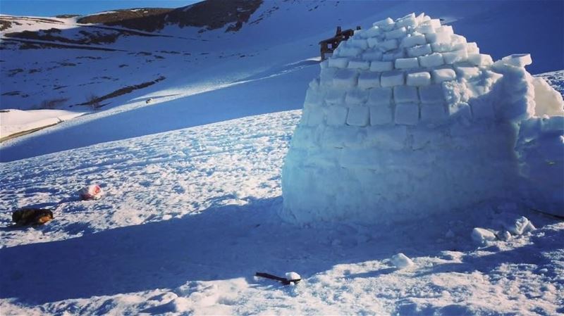 Waking up to this! ❄️🗻  snow  snowflake  snowfreak  igloo  bekich ... (Kanat Bekish)