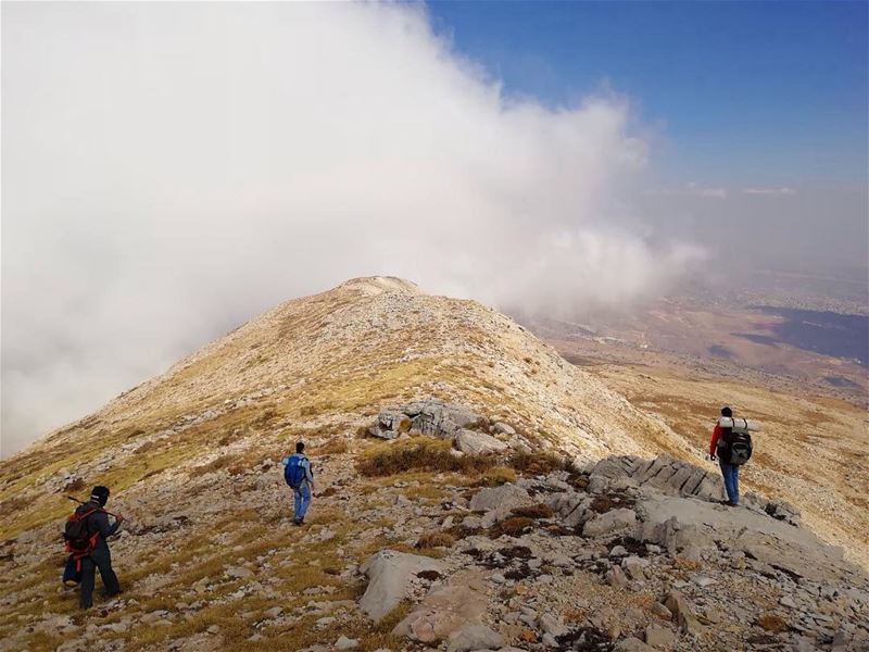 Walk HARD ! ! 🤘🏼🔥 .@sergehourani 📷 hiking  mountain  summit  camp ... (Jabal el Knîssé)
