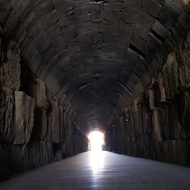 Walk towards The light lebanon  tunnel  roman ... (Baalbek, Lebanon)