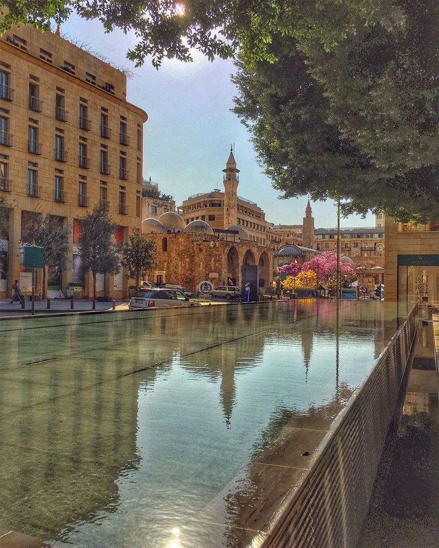 Warm reflections of a Cold World...,..  mosque architecture downtown... (Downtown Beirut)