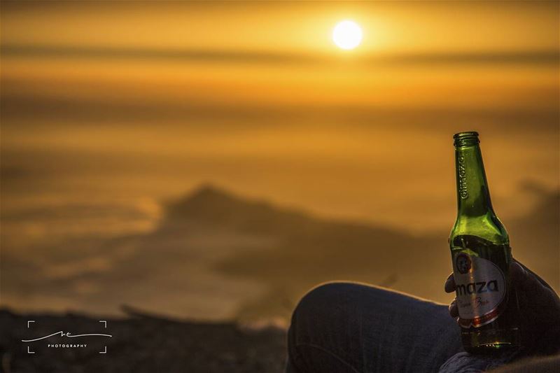 Warm sunset, ice cold Almaza@almazaleb (Bcharreh, Liban-Nord, Lebanon)