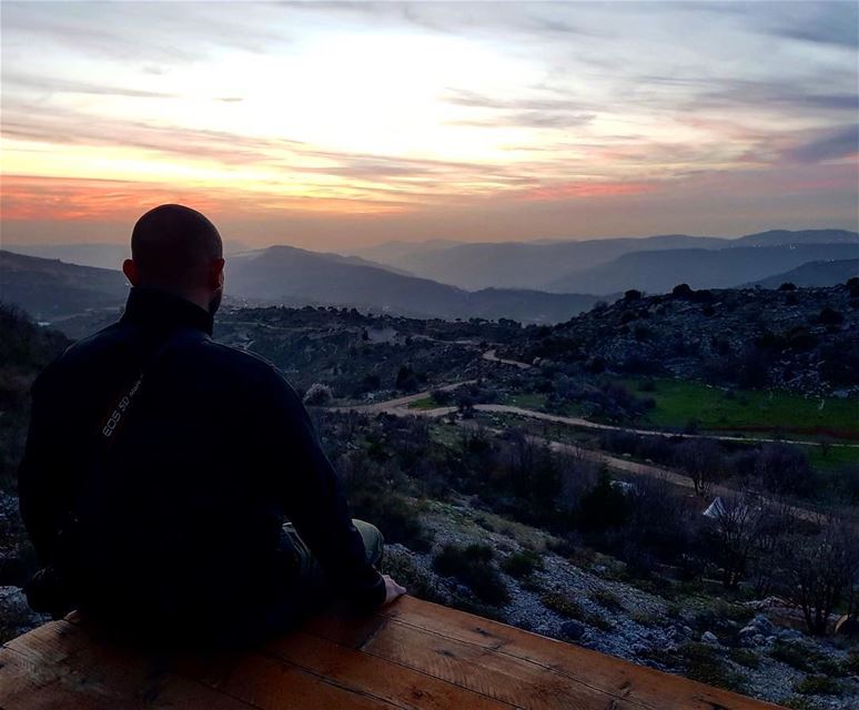 Watch more sunsets than netflix  outfluencer📸 @sam_lb (Al Shouf Cedar Nature Reserve)