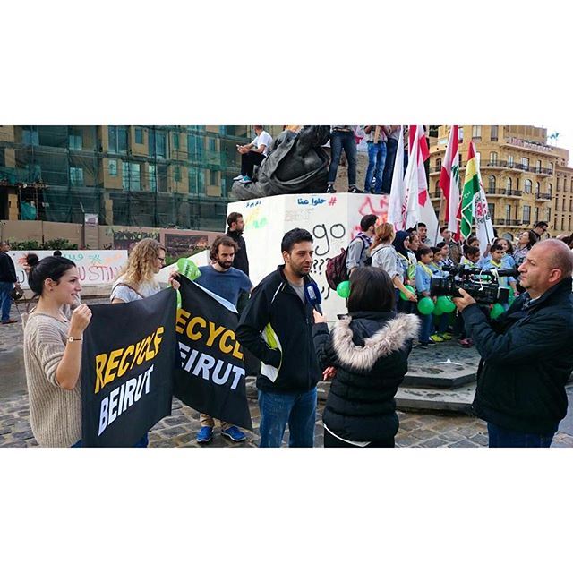 Watch us tonight on lbc. thenews recyclebeirut recycle lebanon beirut thinkgreen tv martyrsquare mybeirut lebanese (Martyrs' Square, Beirut)