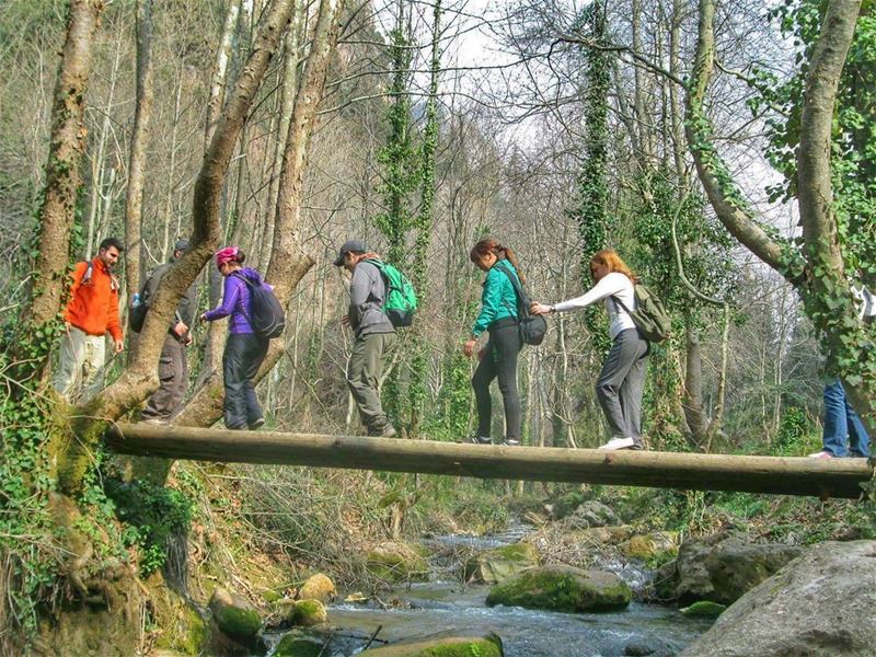 Watch your steps ladies! 🚶🚶🚶🚶 (قنوبين ، وادي القديسين)