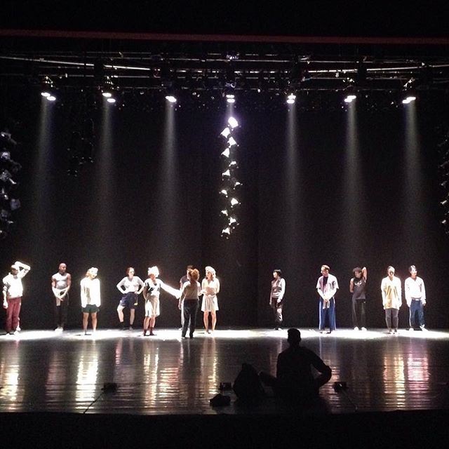 Watching the rehearsal of KCDC before their performance "Horses in the Sky". A year ago I wouldn't think of myself sitting and being involved to the process so close😳 (Ganne Tikva)