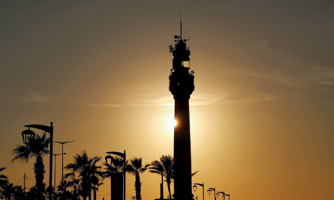 Watchtower........... sunset  beirut  tower  shadows  corniche... (Corniche El Manara)