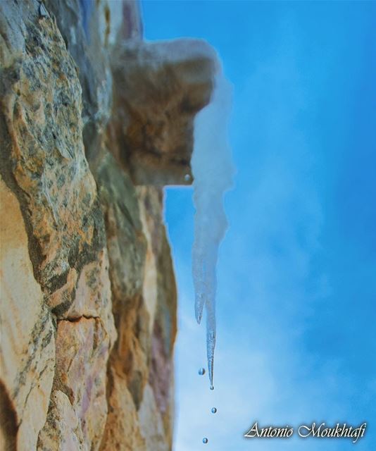 Water Drops Ice..  icicles  water  drops  ehden  horshehden  sky ... (Horsh Ehden)