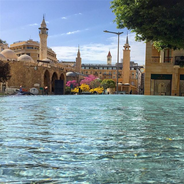  water  streetphotography  streetstyle  mosque  buildings  street  sky ... (Downtown, Beirut, Lebanon)